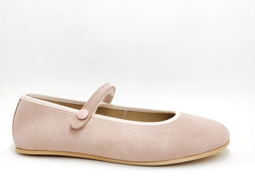 Chuches Merceditas para niñas serraje Empolvado - Imagen 2