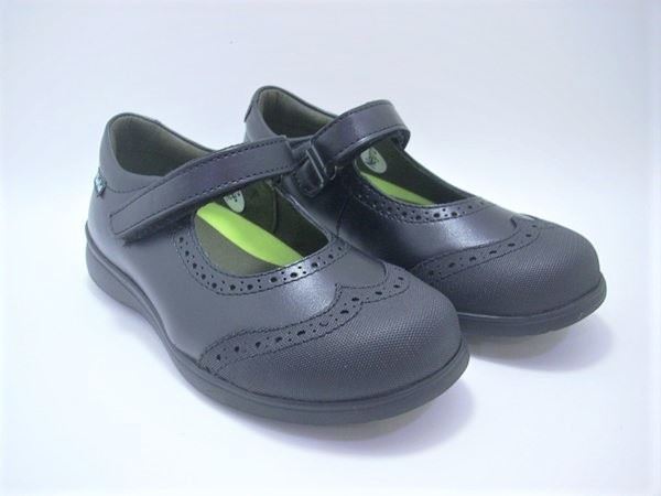 Gorila zapato Colegio niña Negro con Puntera - Imagen 5