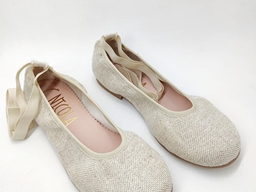 Ruth Secret Bailarinas en Lino Rústico con cintas - Imagen 2