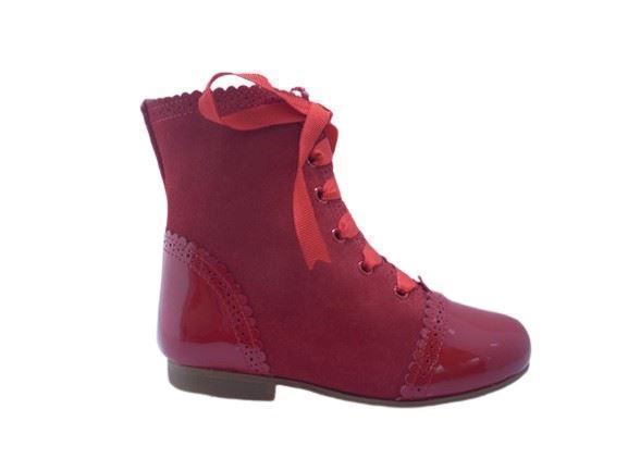 Bota Pascuala niña Charol Rojo - Imagen 2