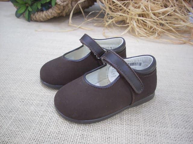 Baby Mary Jane in Brown Suede Leather - Image 1