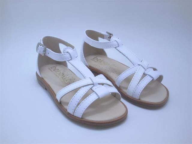 Beberlis White girl sandals with closed heel - Image 1