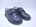 Black leather Oxford school shoe with Velcro - Image 2