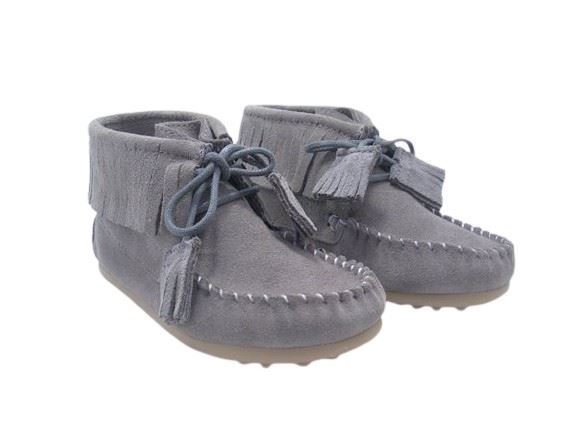 Confetti Bootie Kids Grey Fringe - Image 1