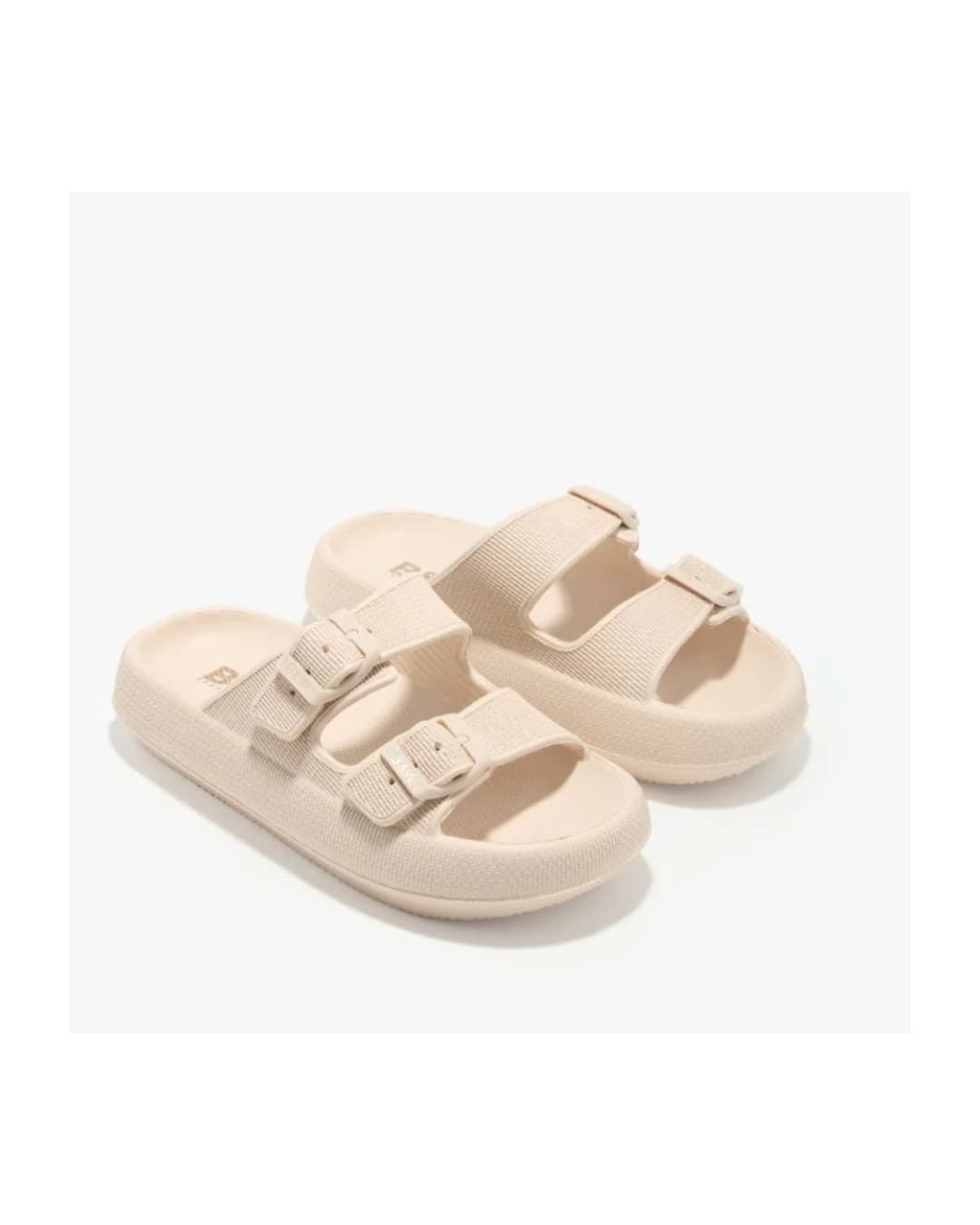 Conguitos Double Buckle Sandals Beige - Image 1