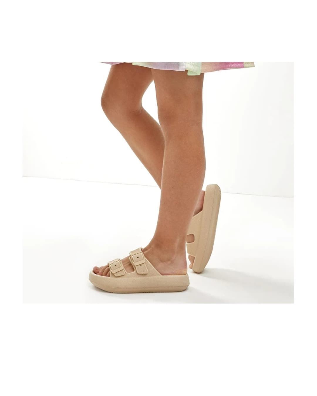 Conguitos Double Buckle Sandals Beige - Image 3