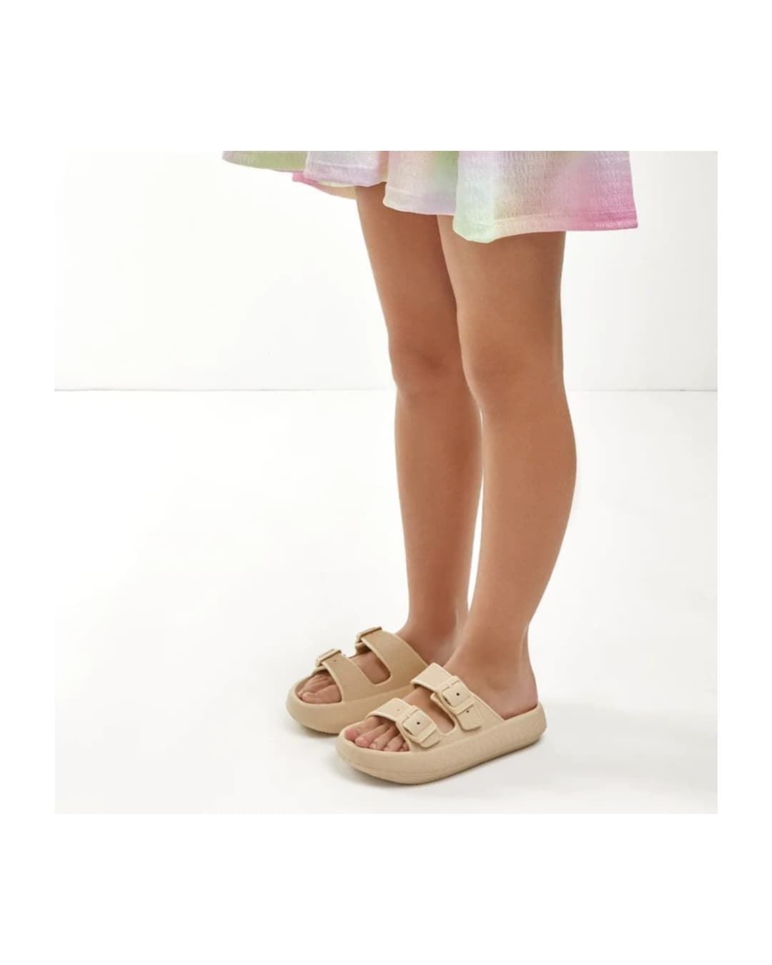 Conguitos Double Buckle Sandals Beige - Image 5