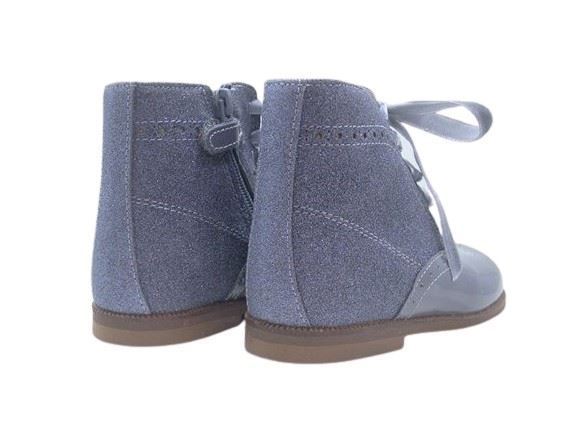 Eli Baby Boot Girl Patent Leather Glitter Gray - Image 3