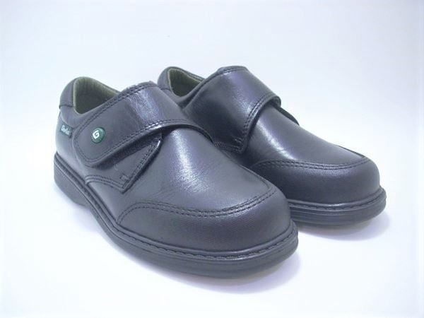 Gorilla Black Leather School Shoe with Rubber Toe - Image 4