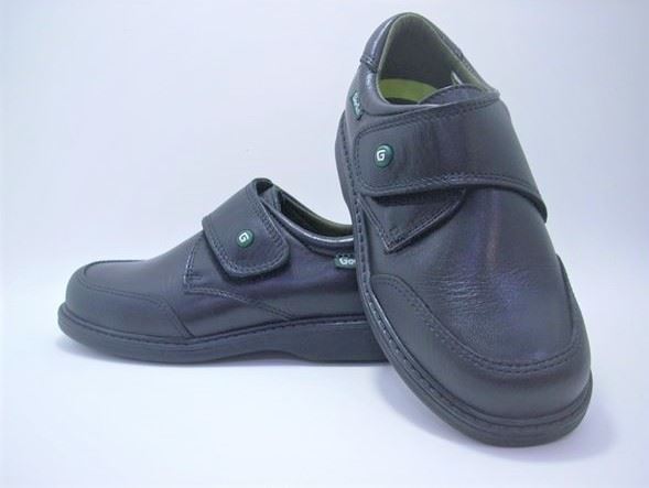 Gorilla Black Leather School Shoe with Rubber Toe - Image 5