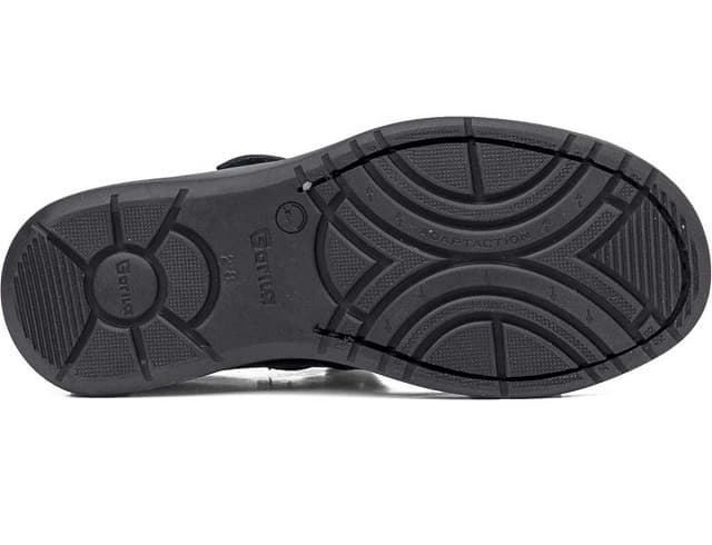 Gorilla Black Leather School Shoe with Velcro - Image 3