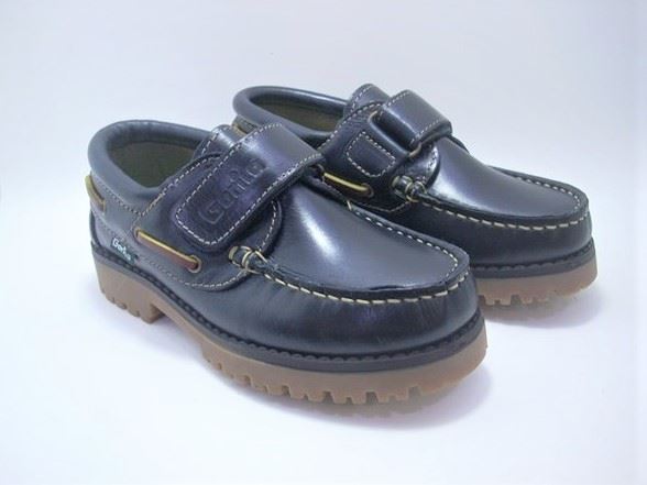 Gorilla Boat Shoes for Children Navy Blue Velcro - Image 3