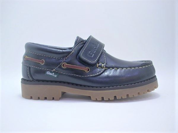 Gorilla Boat Shoes for Children Navy Blue Velcro - Image 4