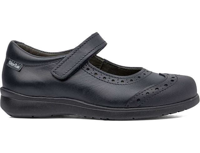 Gorilla Girl's Navy Blue School Shoe with Toe Cap - Image 3