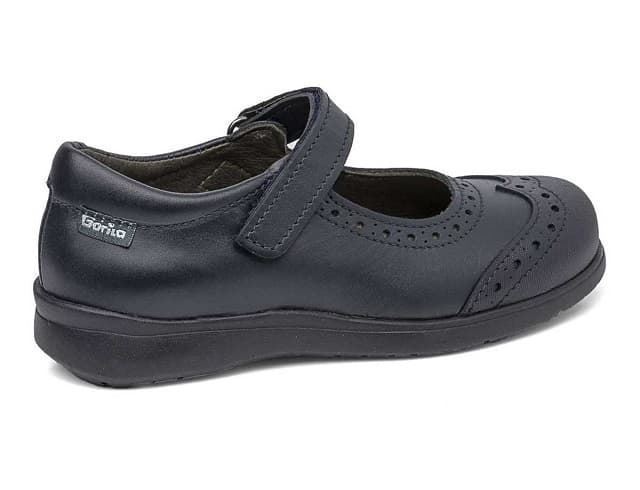 Gorilla Girl's Navy Blue School Shoe with Toe Cap - Image 4