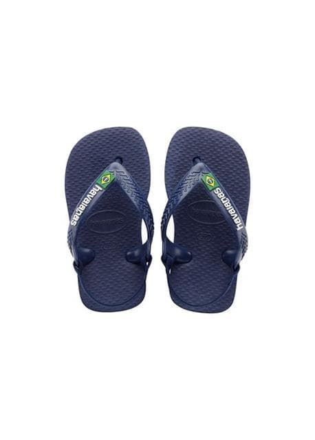 Havaianas Baby Flip Flops Brazil Logo II Navy - Image 1