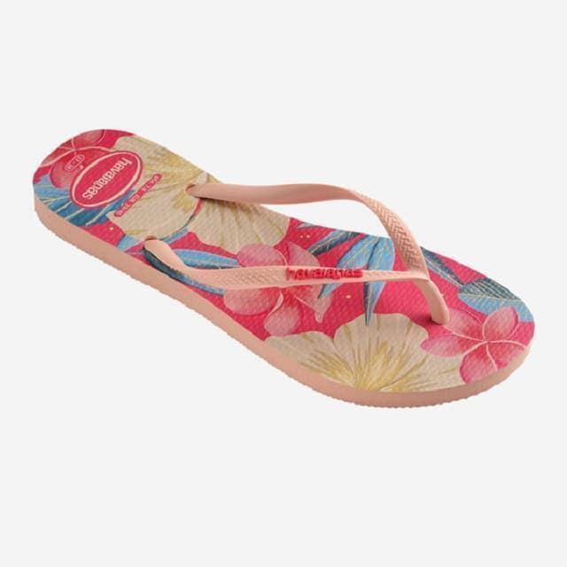 Havaianas Slim Floral pink Flip flops for girls and women - Image 2