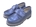 Nautical shoes for children in navy blue leather with Velcro - Image 1