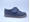 Navy Blue Leather Oxford School Shoe with Velcro - Image 1