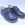 Navy Blue Leather Oxford School Shoe with Velcro - Image 2