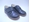 Navy Blue Leather Oxford School Shoe with Velcro - Image 2