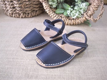 Navy Blue Velcro Menorcan Sandals - Image 1