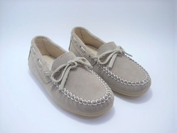 Oca Loca Boy's Moccasin Suede Taupe - Image 2