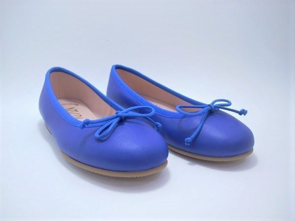 Ruth Secret Girl's Ballerina in Blue Leather - Image 1