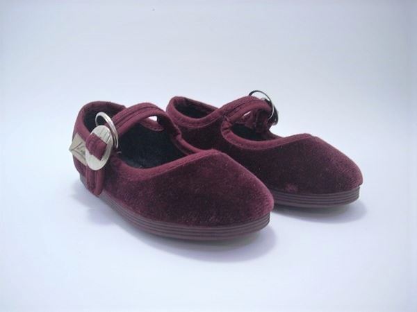 The Merceditas Girl's Chain Burgundy Velvet - Image 2