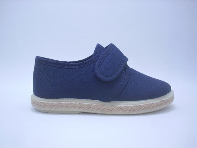 Vulpeques Boy's Jute Sneakers Navy Blue Canvas - Image 1