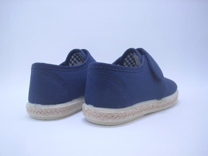 Vulpeques Boy's Jute Sneakers Navy Blue Canvas - Image 3