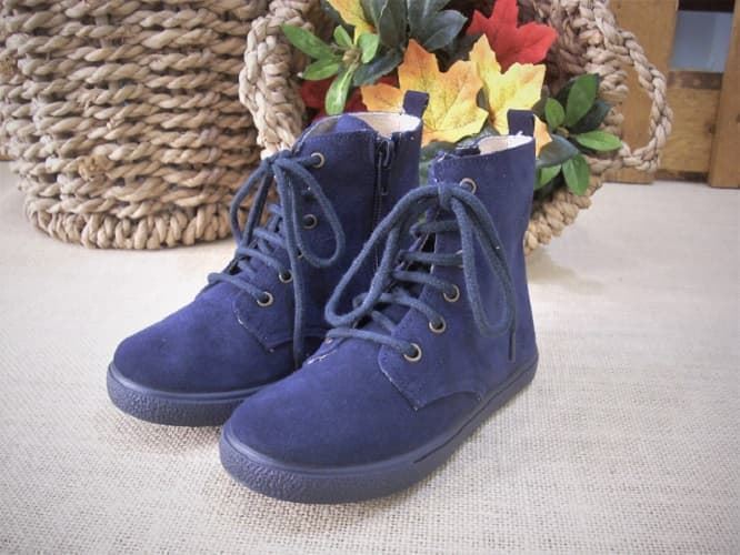 Botas estilo Militar niña Azul Marino - Imagen 1