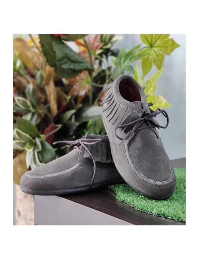 Chuches Zapato abotinado Gris con fleco - Imagen 2