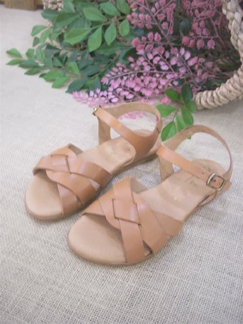 Sandalias niña Piel Vaquetilla Cuero - Imagen 2