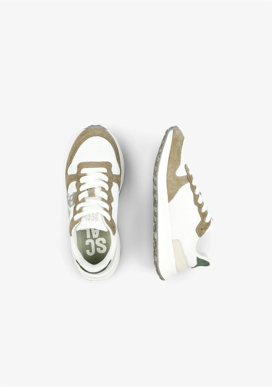 Scalpers Sneakers Bono Khaki Blanco - Imagen 7