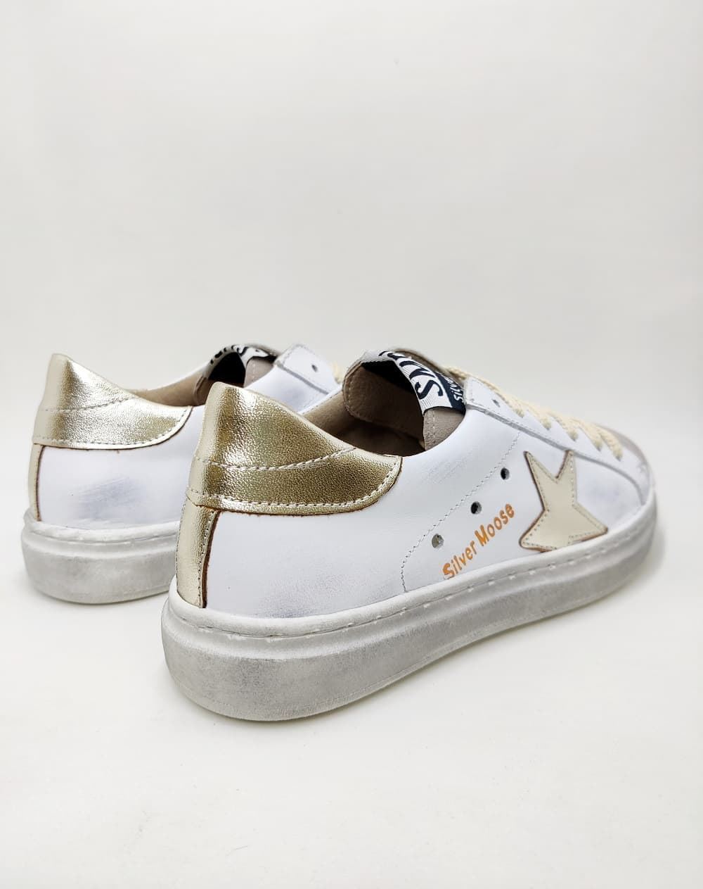 Sneakers Golden Star en piel Blanco/Dorado - Imagen 3