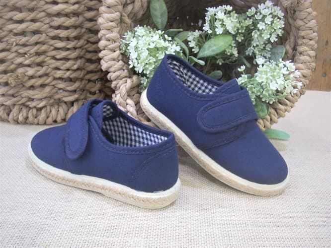 Vulpeques Zapatillas Yute niño Lona Azul Marino - Imagen 4