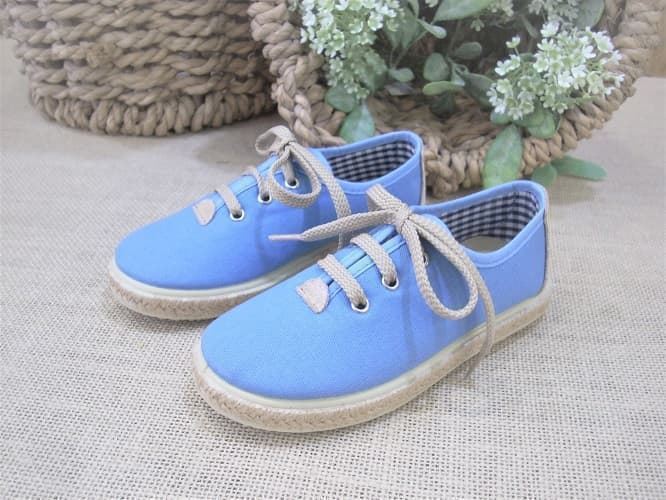 Vulpeques Zapatillas Yute niño Lona Jeans - Imagen 5