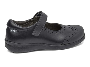 Gorila zapato Colegio niña Negro con Puntera - Imagen 2