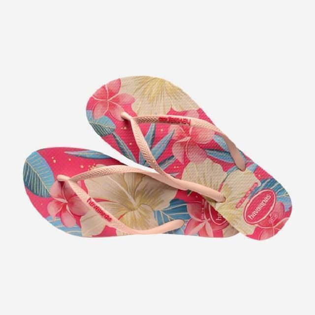 Havaianas Slim Floral rosa Chanclas niñas y mujer - Imagen 3