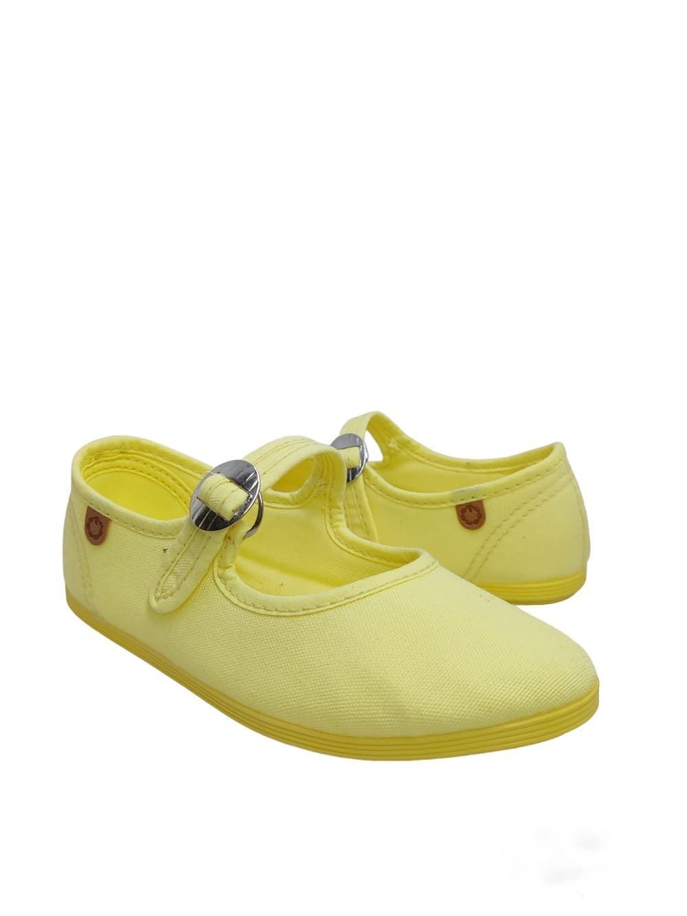 Deportivas de lona niña amarillo ELI - Zapatillas de lona de niña y niño