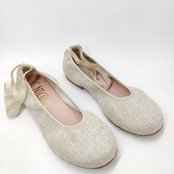 Ruth Secret Bailarinas en Lino Rústico con cintas - Imagen 2