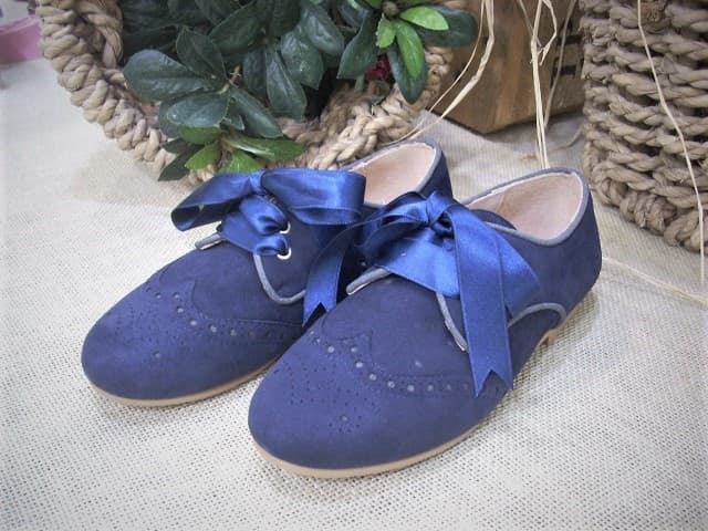 ZAPATO NIÑO COMUNION BLUCHER ANTE AZUL RUTH SHOES